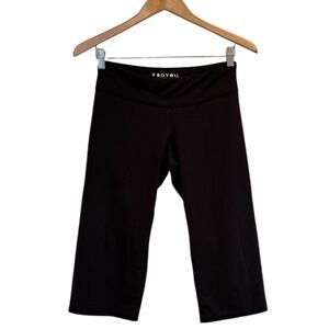 🌈 6/$60 Soybu Capris Legging Spilt Calf Lotus Fit Black Size Small